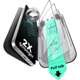 Kal-Verre Trempé Pour Iphone 16 Pro, Protection De Qualité Militaire, Dureté 9h, Protection Complète En Verre Trempé Avec Plateau Ultrafit, Protecteur D'écran Lot De 3