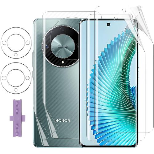 CAUC-pour Honor Magic 6 Lite 5G Protection écran, 2+2+2 Pièces TPU Protecteurs d'écran+Retour Film+Verre Trempé Caméra Arrière Protecteur, HD Anti-Rayures Protection écran pour Magic6 Lite 5G