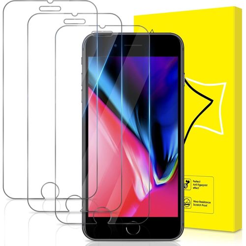 JGD-Lot de 3 Verre Trempé pour iPhone 6/6s/7/8 Plus [Vitre Protecteur 9H Dureté] [Sans Bulles] [Anti-rayures] Film Protection Écran (5.5 Pouces)