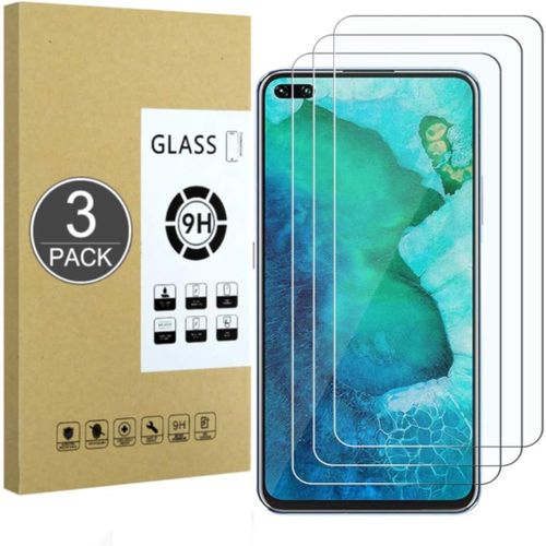 Kal-Protecteur D'écran Compatible Avec Huawei Nova 6,[Résistant Aux Rayures,Haute Définition,Sans Bulle], [3 Pack] Protecteur En Verre Trempé Pour Huawei Nova 6