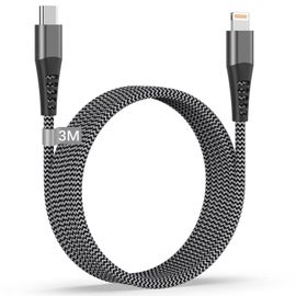 Câble Iphone Usb C 3M [Certifié Mfi], Câble Usb C Vers Lightning 3M Long Nylon Cable Iphone Charge Rapide Cable Lightning Usb C Cordon Fil Chargeur Pour Iphone 14 Pro Max/14 Plus/13/12/11/X/[Z1889]