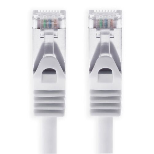 TIANYI-3,0 m - blanc - 1 pièce câble réseau CAT.7 câble patch Sftp (câble brut) (SET) 10000Mbit/s - 500 MHz assemblé avec 2 fiches RJ45 Cat6a