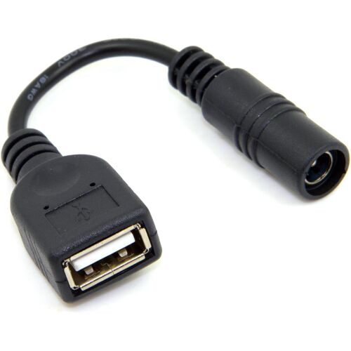 KALANKA-Câble adaptateur USB femelle 5 V vers prise d'alimentation CC 5,5 x 2,1 mm compatible avec téléphone portable, tablette et lumière