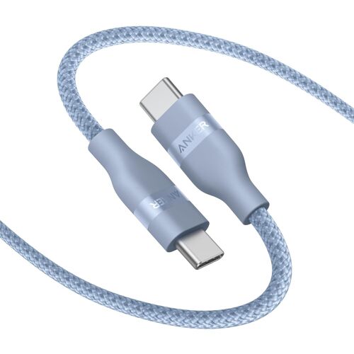 KALANKA-Câble USB-C, 240W Tressé Upcyclé usb-c vers usb-c, Chargeur Type C Rapide, Câble pour iPhone 17/17 Pro / 17 Plus / 17 ProMax, MacBook Pro, iPad Pro/Air 5, Galaxy S23 et autres(1,8m, Bleu)