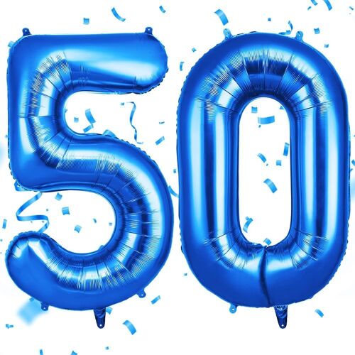 Balloon Number 50 Blue | Birthday 101 Cm | Balloon Number | Helium Decorative | Party Decoration Holidays Years