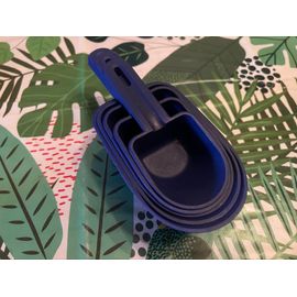 Lot De 5 Grandes Cuillères Mesures Tupperware Bleus Marine