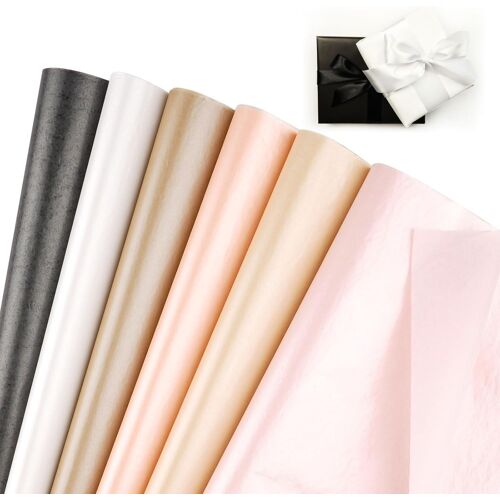 Mevronisshop-Lot De 60 Feuilles De Papier De Soie, 35 X 50 Cm, Papier De Soie Coloré Pour Pompons, Loisirs Créatifs Et Loisirs Créatifs (6 Couleurs)