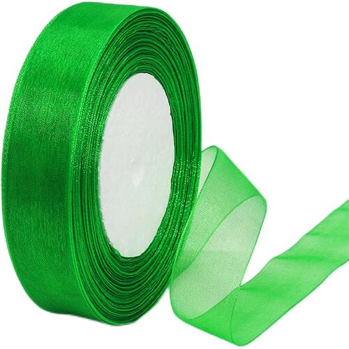 20mm Vert Ruban En Mousseline De Soie Transparente Pour Emballage Cadeau,45m Organza Tissu Rubans D¿¿Coration Cadeau Noel Anniversaire Bouquet Mari¿¿E Mariage D¿¿Coration & Bricolage Diy