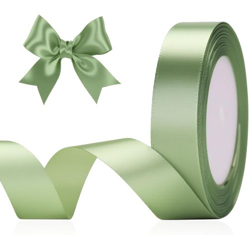 Ruban Satin Vert Sauge 20mm X 22m-Pour Décoration Mariage & Emballage De Cadeaux