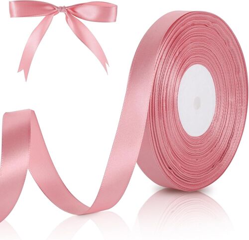 91m*2cm Ruban Satin Rose, Ruban Cadeau Emballage Pour Emballage Cadeau Décoration Mariage Fête Des Mères Anniversaire