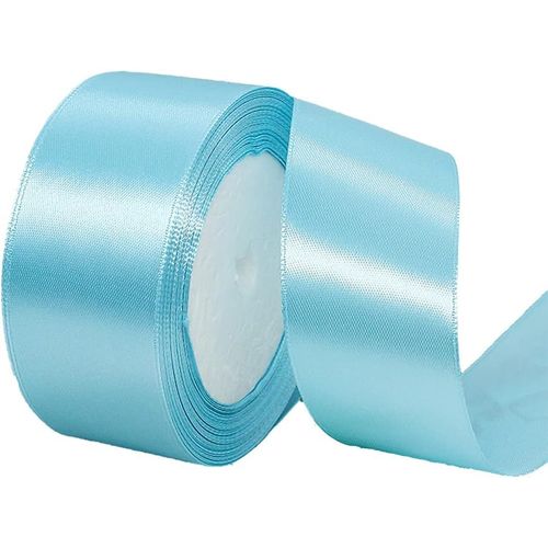 Ruban De Satin De 25yard 4 Cm De Large Pour L`Emballage De Cadeaux D`Artisanat De Mariage Décoration De Noël,Multi Couleurs,Bleu Lac