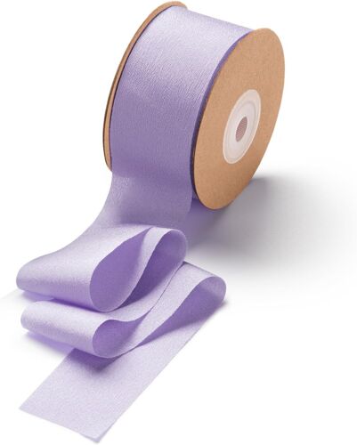 Ruban Violet Clair - 38 Mm X 22,8 M - Décoration Cadeau - Ruban En Tissu Pour Robe De Mariage, Baptême Et Anniversaire - Cadeau Décoratif - Emballage Cadeau