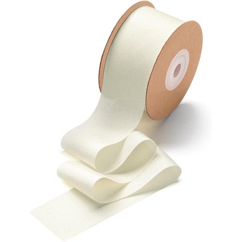 Ruban 38mm X 22.8m Beige Ruban Cadeau De Mariage Fine Ruban De Soie Emballage Cadeau Festival Rubans Arcs Décoratifs Crémeux Rubans,Cr-506-1