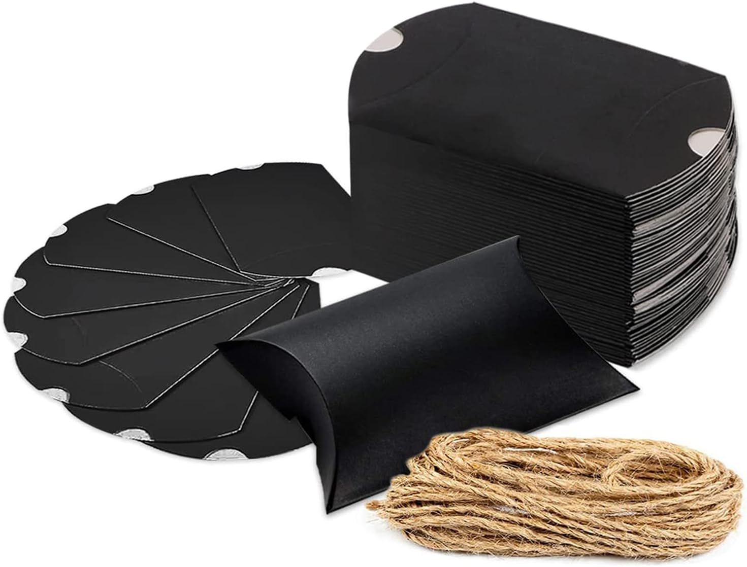 Lot De 50 Sacs En Papier Kraft Avec Poignées - Sacs Cadeaux De Tailles