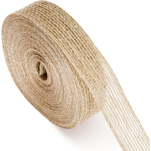 Ruban Toile De Jute 2cm,10m Rouleau Jute Rétro,Naturel Pour Bricolage,Fleuriste,Emballage Cadeau,Noël,Décoration De Mariage
