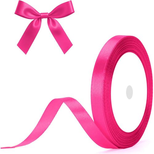 Ruban Satin Rose Profond 10 Mm X 22 M Ruban Cadeau Emballage-Pour Emballage Cadeau,À La Main,Décoration