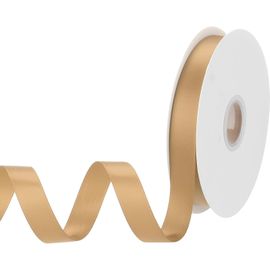 Ruban De Satin Gros-Grain Fin Et Solide En Soie Pour Bouquet De Mariage, Saint-Valentin, Emballage Cadeau, Boîte À Gâteaux, N?uds Dorés, 15 Mm X 30 M