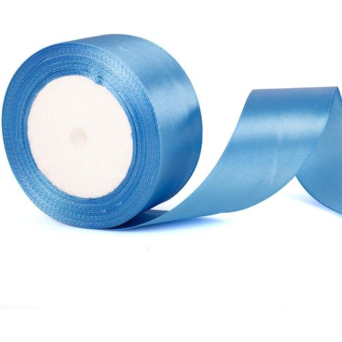 Ruban De Satin Bleu Azur De 40 Mm De Large Pour Voitures De Mariage,Cadeaux,Travaux Manuels Et Décoration De Gâteaux
