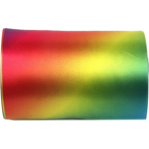 Bobine De Ruban De Satin De 10,2 Cm De Large Pour Grande Ouverture, Coupe, Cérémonie, Mariage, Fête D'anniversaire, Décoration, Cadeau, Artisanat (20,9 M, Arc-En-Ciel)
