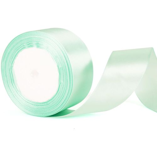 Ruban De Satin Vert Menthe Épais De 40 Mm De Large,Décoration De Voiture De Mariage,Pour Emballage Cadeau,N?ud Pour Cheveux,Bouquet,Travaux Manuels,Emballage Cadeau De Gâteau