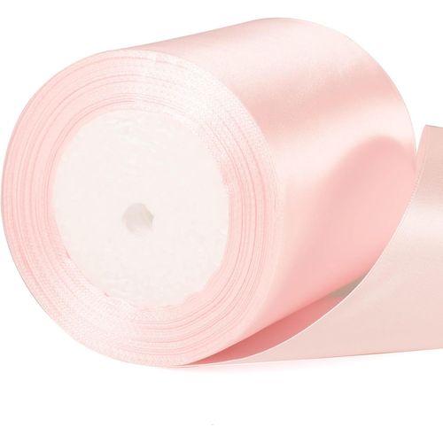 Ruban De Satin Rose Layette De 10 Cm De Large Pour Voiture De Mariage,Emballage Cadeau,Fabrication De Bouquets,Emballage Cadeau De Gâteau