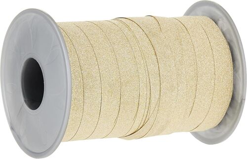 Prasent Ruban En Polypropylène Doré Pailleté 100 M X 10 Mm