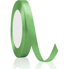 Ruban De Satin Vert Et Rouge Pour Cadeau De Noël - 1 Cm X 22 M, En Tissu