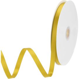Ruban De Satin Gros-Grain Fin Et Solide En Soie Pour Bouquet De Mariage, Saint-Valentin, Emballage Cadeau, Boîte À Gâteaux, N?uds - Jaune Doré - 10 Mm X 59 M