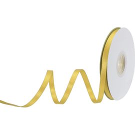Ruban De Satin Gros-Grain Fin Et Solide En Soie Pour Bouquet De Mariage, Saint-Valentin, Emballage Cadeau, Boîte À Gâteaux, N?uds - Jaune Doré - 10 Mm X 23 M