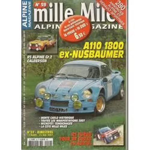 Mille Miles 59 De 2007 Renault 5 Alpine Gr2,Berlinette 1800,