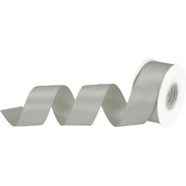 Ruban De Satin Gros Grain Fin Et Solide En Soie Pour Bouquet De Mariage, Saint-Valentin, Emballage Cadeau, Boîte À Gâteaux, N?uds, Gris Argenté 25 Mm X 9 M