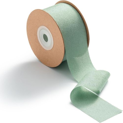 Ruban De Soie Vert Eucalyptus Vert Sauge - Large Ruban Décoratif En Mousseline De Soie Pour Cadeau, Bricolage, Mariage - Ruban Décoratif En Mousseline De Soie - Vert Menthe