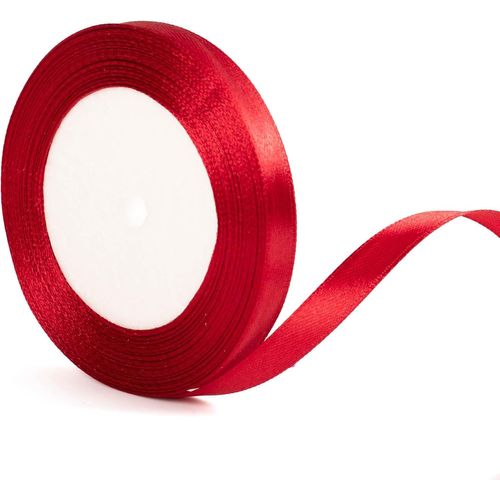 Ruban De Satin Rouge Bordeaux Pour Emballage Cadeau-22 M-Pour Emballage Cadeau,Cadeau De Noël,Gâteau,N?Ud Pour Cheveux,Artisanat,Mariage,Décoration De Voiture