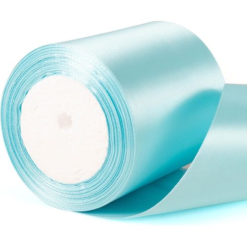 Ruban De Satin Bleu Ciel De 10 Cm De Large,10 Cm D'épaisseur,Décoration De Voiture De Mariage Pour Emballage Cadeau,Bouquet Artisanal,Emballage De Gâteaux