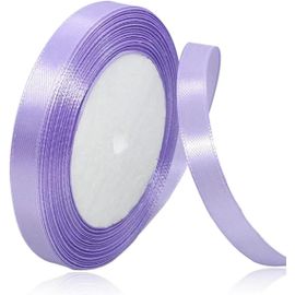 Ruban De Satin De Luxe Violet Clair 10 Mm X 23 M - Ruban En Tissu Uni Parfait Pour Emballage Cadeau, Travaux Manuels, Fêtes De Mariage, Noël, N?uds Pour Les Cheveux, Bouquets, Anniversaires, Fêtes