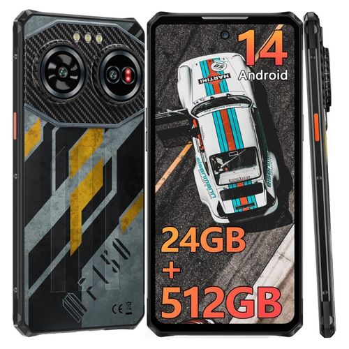 IIIF150 Air 3 Téléphone Portable Incassable, 24Go+512Go Jaune