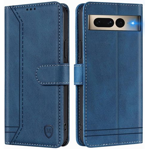 Kal-Coque Pour Google Pixel 8a Coque, Etui Protection Housse Premium En Cuir Pu,Pochette Fermeture Magnétique,Flip Case Compatible Avec Google Pixel 8a (Bleu)