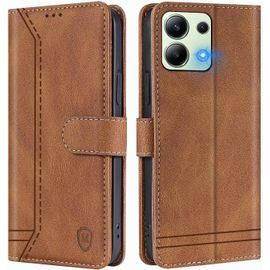 Kal-Coque Pour Oppo Reno 11 5g Coque, Etui Protection Housse Premium En Cuir Pu,Pochette Fermeture Magnétique,Flip Case Compatible Avec Oppo Reno 11 5g (Brun)