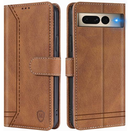 Kal-Coque Pour Google Pixel 8a Coque, Etui Protection Housse Premium En Cuir Pu,Pochette Fermeture Magnétique,Flip Case Compatible Avec Google Pixel 8a (Brun)