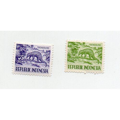 Indonésie- Lot De 2 Timbres Neufs- Pangolin