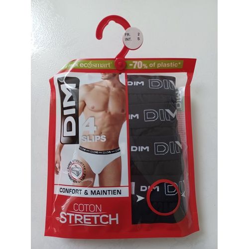 Lot De 4 Slips Coton Dim Taille 2 Noir