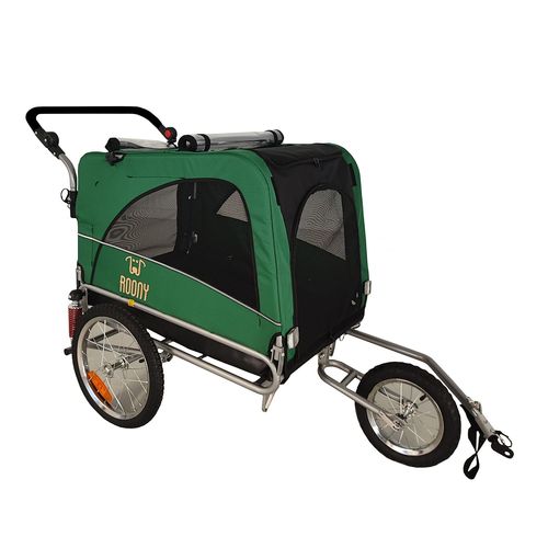 Remorque À Vélo 2en1 Pour Chien Xl Avec Suspension