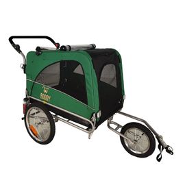 Remorque À Vélo 2en1 Pour Chien Xl Avec Suspension