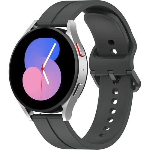 Bracelet Pour Samsung Galaxy Watch 7/6/5/4/3 40mm/42mm/43mm/44mm/45mm/46mm, Boucle Réglable Silicone Souple - Noir - Efconnection
