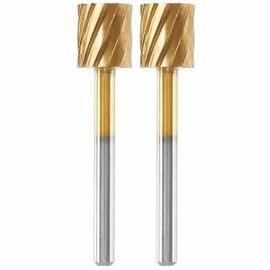 Lot 2 Fraises à sculpter en acier cylindrique Dremel Max 115 pour bois - Ø 7,8mm