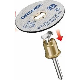 DREMEL Adaptateur SpeedClic + 2 disques à tronçonner 38 mm - 2615S406JC