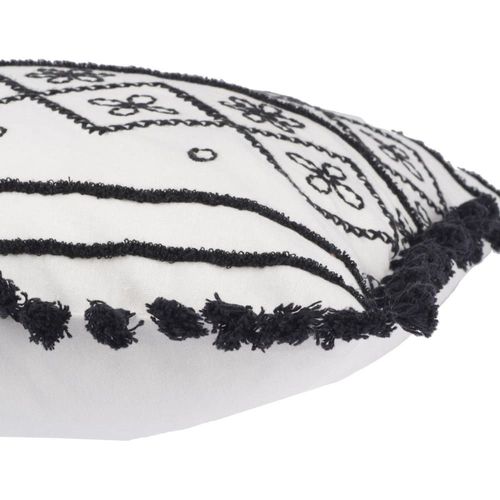 Housse De Coussin Coton Noir 50x50