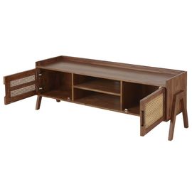 Meuble Tv 2 Portes Cannage En Rotin