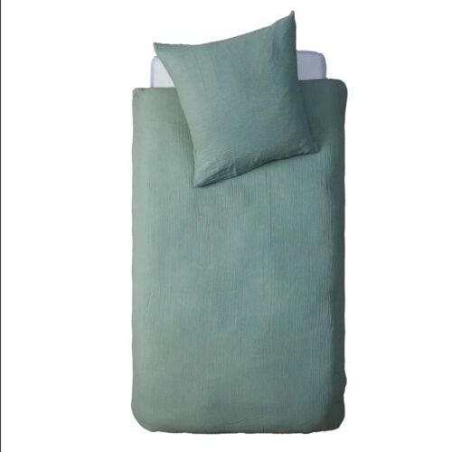 Housse De Couette En Coton Vert 90x190cm
