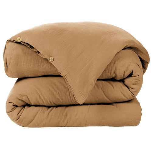 Housse De Couette Gaze De Coton Unie 200x200 Cm